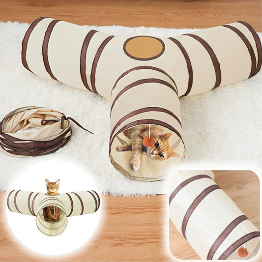 Foldable Cat Tunnel – Hide, Pounce, and Play All Day - Pet Bliss