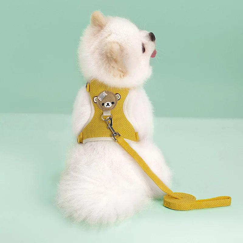 Teddy Bear Harness & Leash Set – Gentle, Cute, and Ready to Go - Pet Bliss