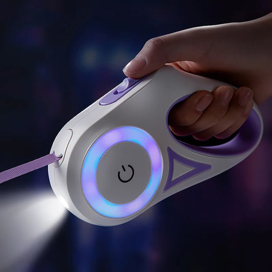 LED Retractable Leash – Light Up Your Night Walks - Pet Bliss