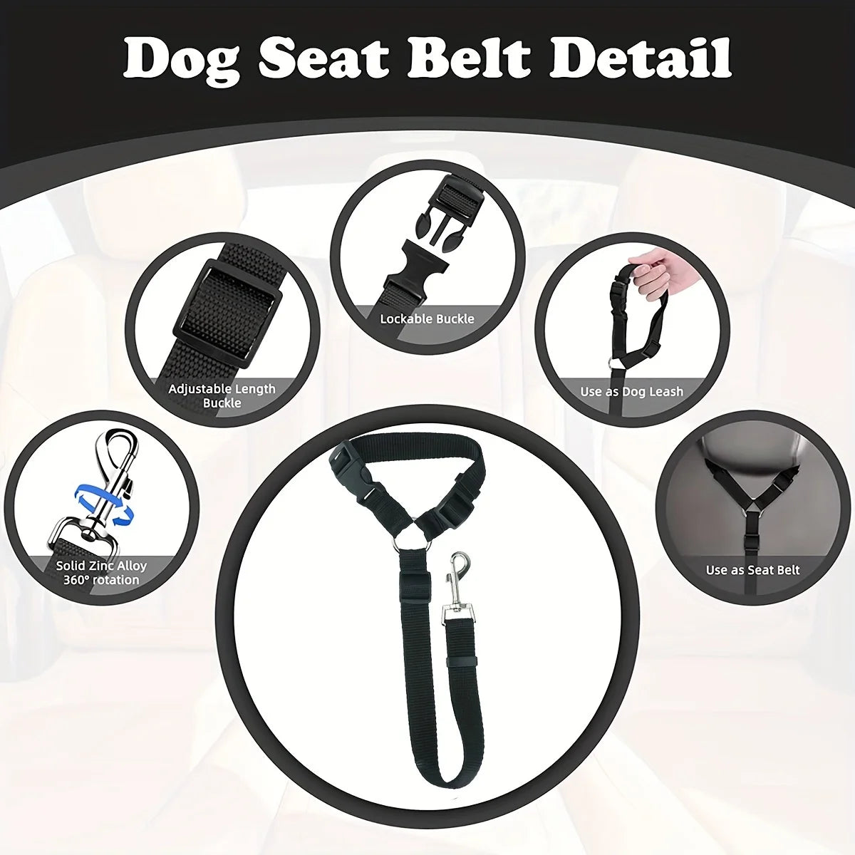 Dog Seat Belt – Ultimate Safety & Comfort for Your Pup! - Pet Bliss