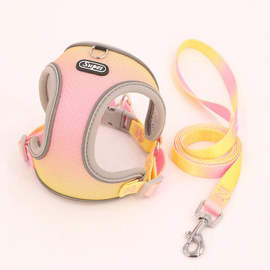 Pastel Dog Harness & Leash Set – Gentle Style, Secure Fit - Pet Bliss