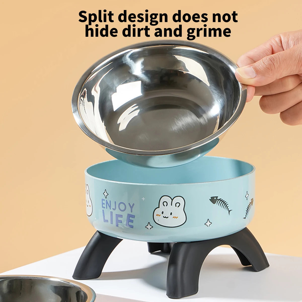 Elevated Stainless Steel Pet Bowl – Stable & Spill-Proof - Pet Bliss