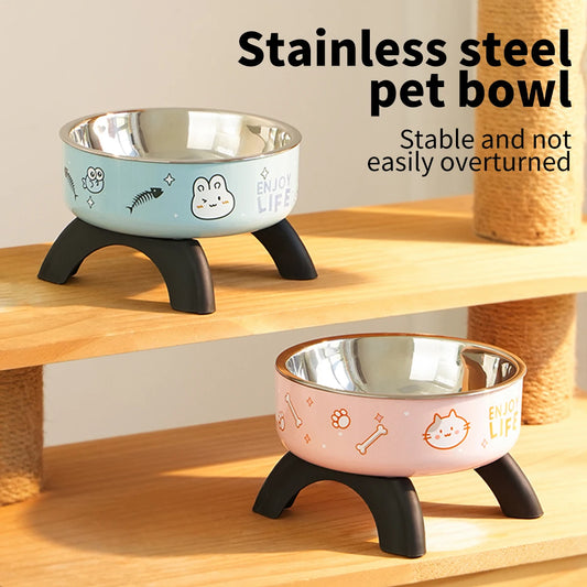 Elevated Stainless Steel Pet Bowl – Stable & Spill-Proof - Pet Bliss