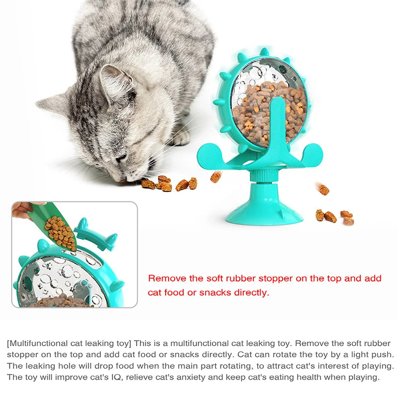 Spinning Magic Wheel – Interactive Food Dispenser for Cats🎡 - Pet Bliss