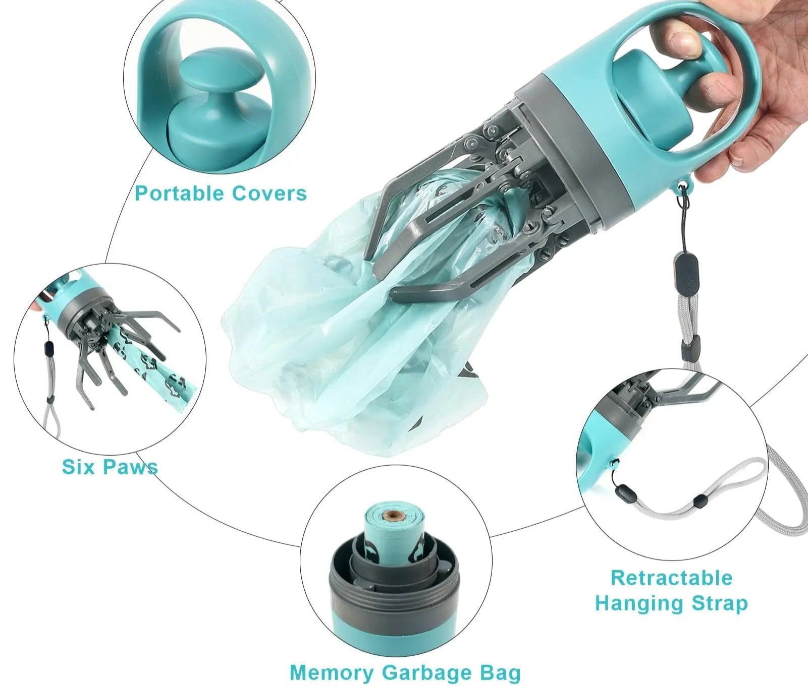 6-Claw Pooper Scooper – Mess-Free, Hands-Free, Stress-Free Cleanup! - Pet Bliss