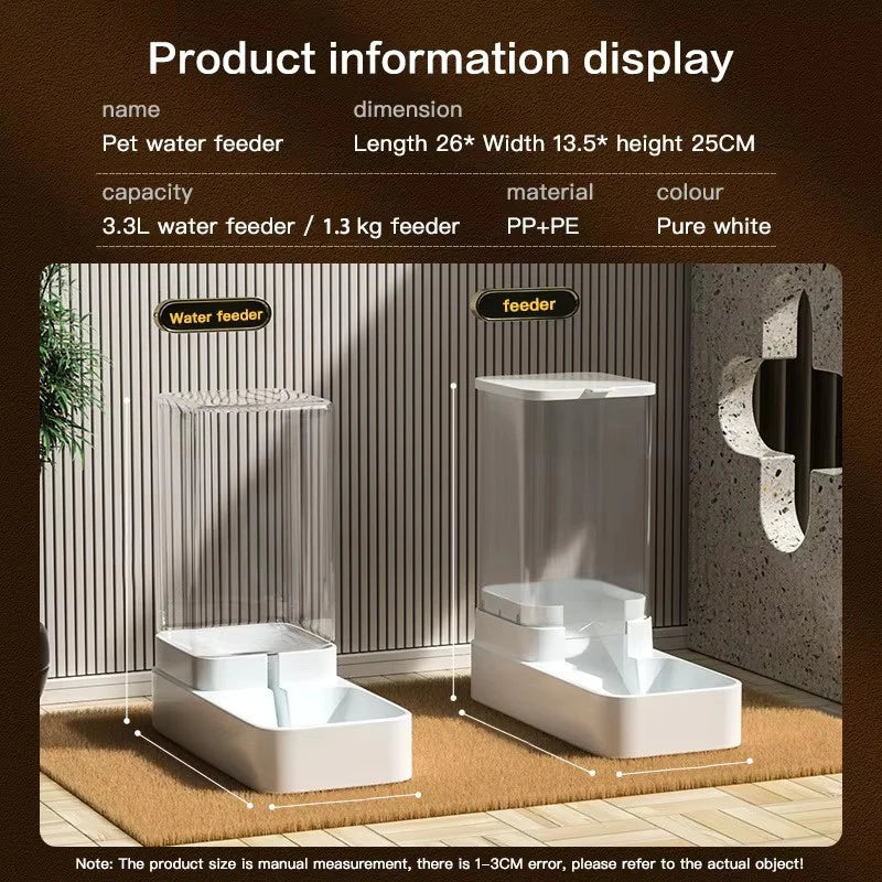 Automatic Food & Water Dispenser – Effortless Feeding, All Day Long - Pet Bliss
