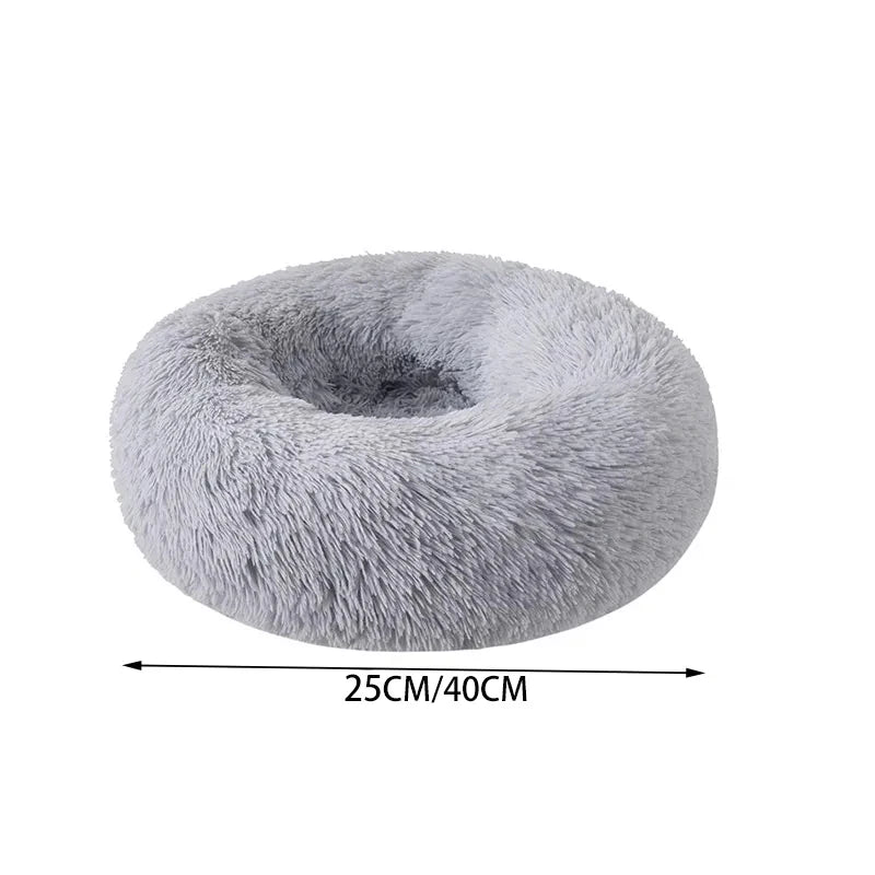 Donut Cuddle Bed – Soothing Sleep for Cats & Small Dogs - Pet Bliss