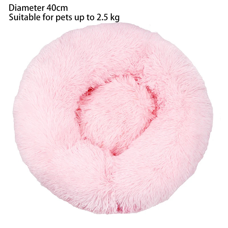 Donut Cuddle Bed – Soothing Sleep for Cats & Small Dogs - Pet Bliss