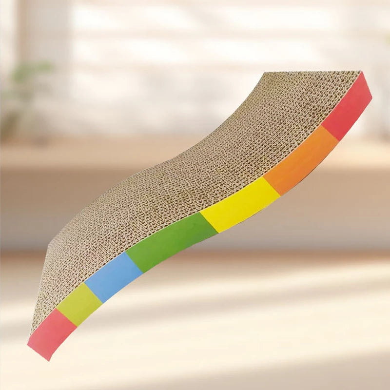 Rainbow Cat Scratcher Lounge – Scratch, Stretch & Relax in Style! - Pet Bliss