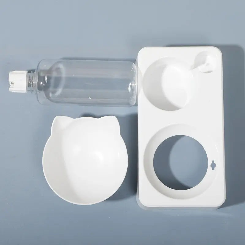 Minimalist Cat Bowl Set with Water Dispenser – Clean, Cute & Clever - Pet Bliss