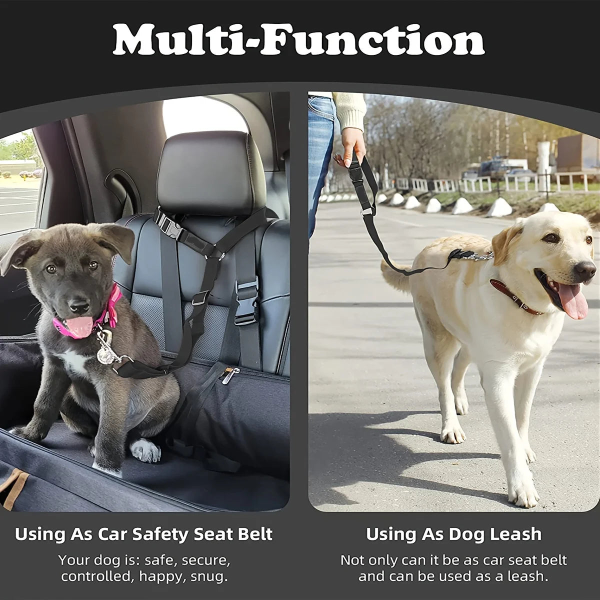 Dog Seat Belt – Ultimate Safety & Comfort for Your Pup! - Pet Bliss