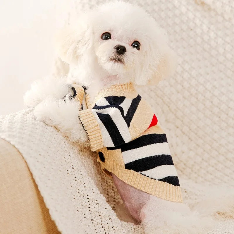 🧸 Teddy Bear Knit Cardigan – Cuteness Meets Cozy! - Pet Bliss